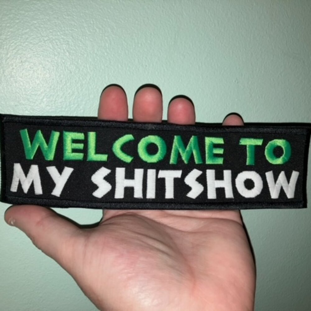 Hilarious glow-in-the-dark and hi-viz embroidered patch